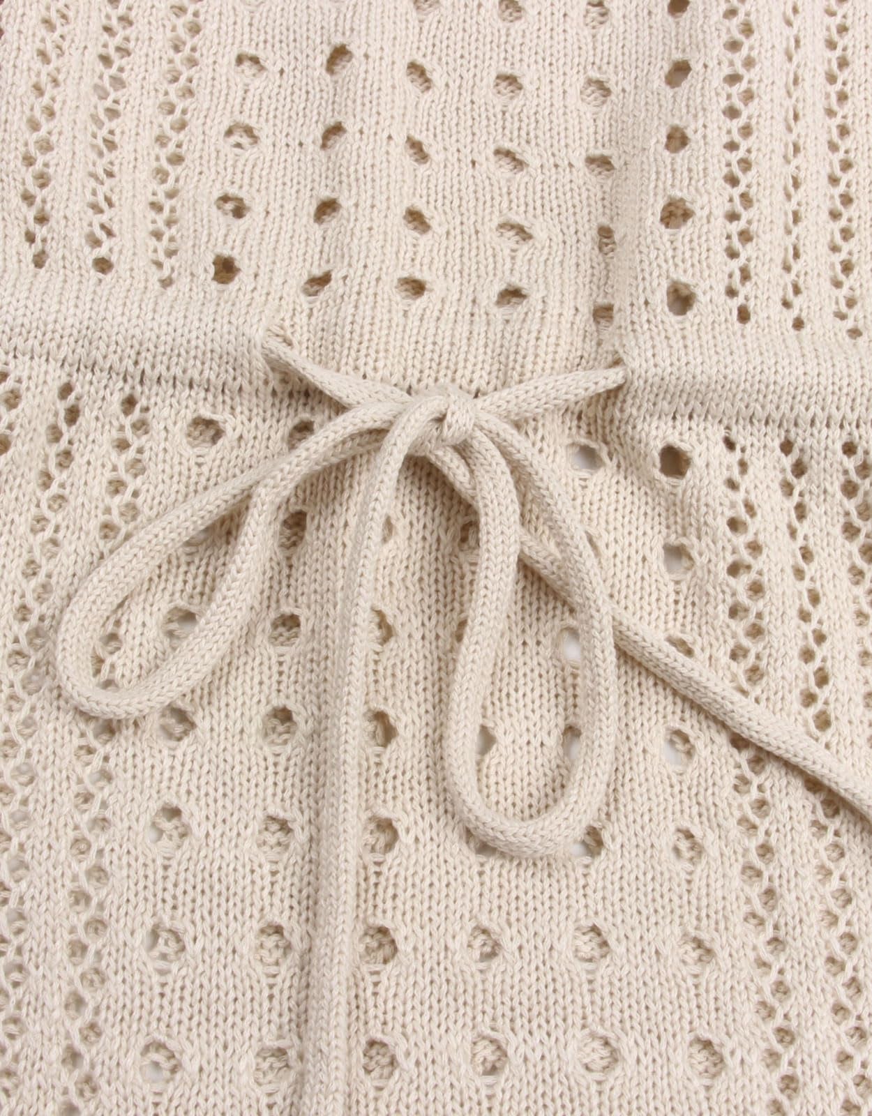 Women's Sleeveless Side Slit Hollow Out Crochet Coverup Long Dress Cover Up