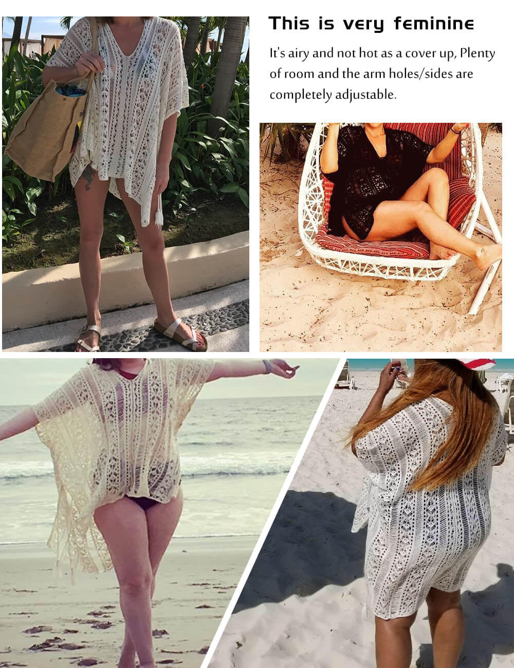 Women's Summer Fringe Hollow Beach Cover Up