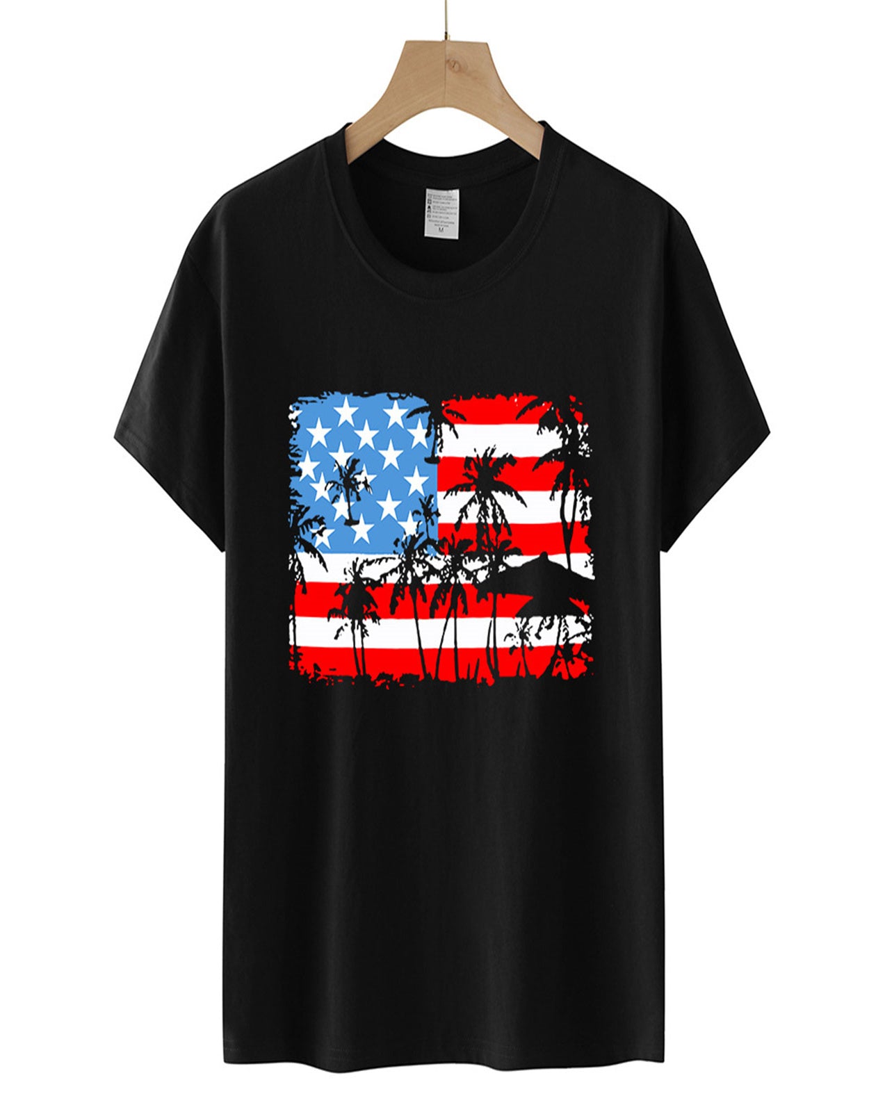 Women's American Patriotic Flag Stripes Stars T-shirt