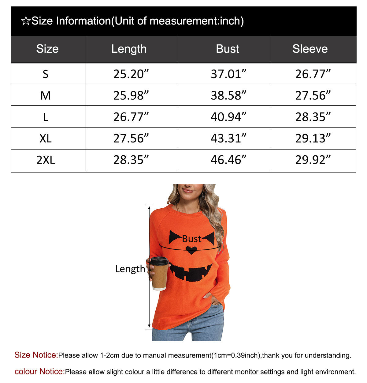 Halloween Round Neck Long Sleeve Evil Smiley Face Sweater