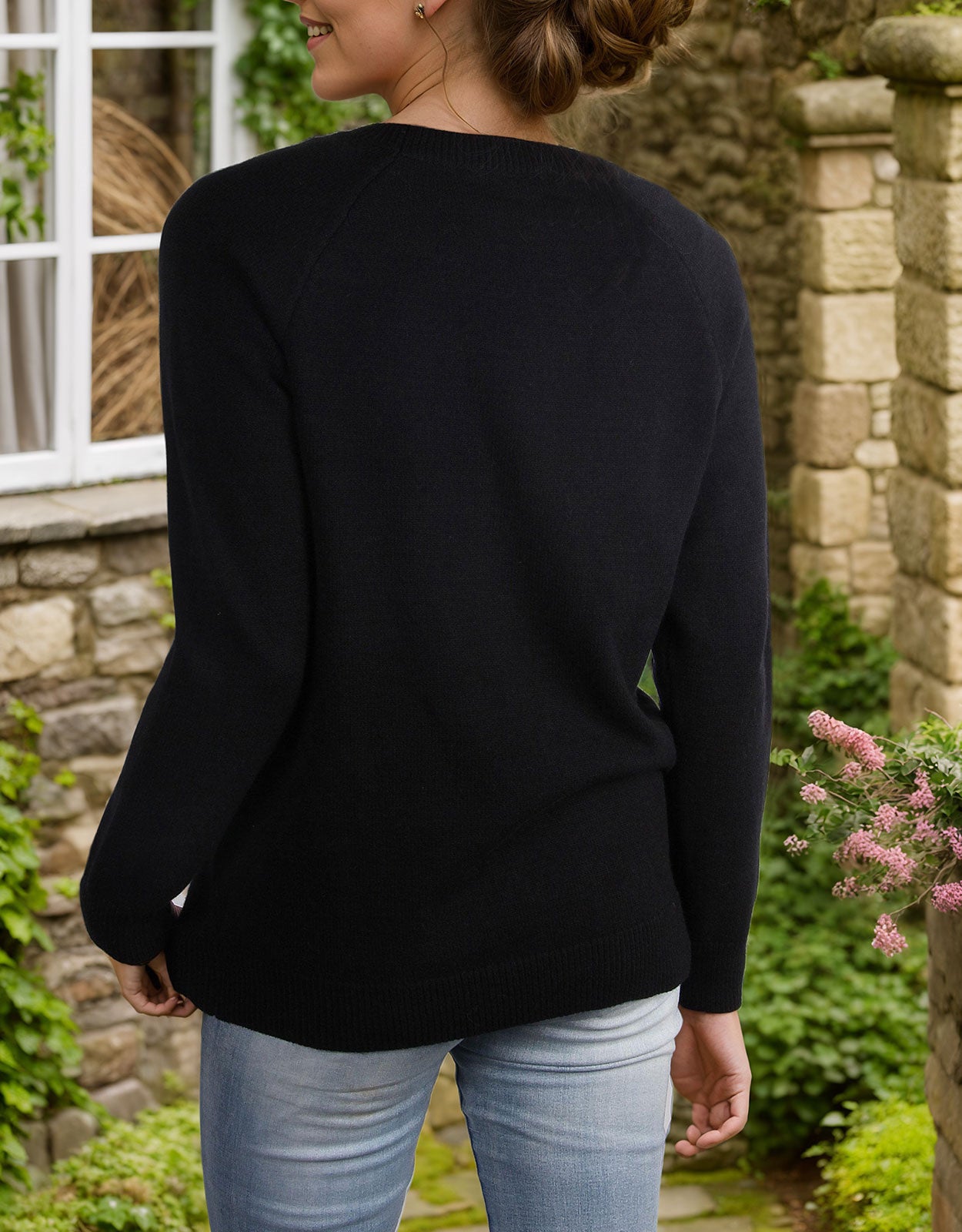 Halloween Round Neck Long Sleeve Evil Smiley Face Sweater