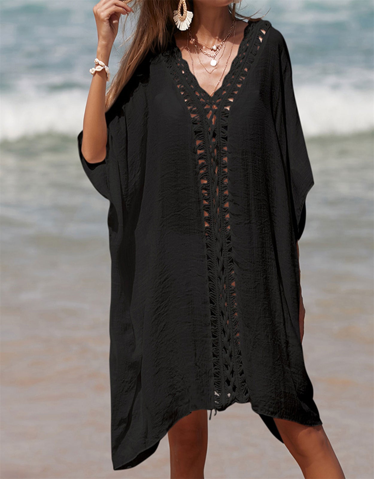 Women's loose sun-proof sexy beach cover-up