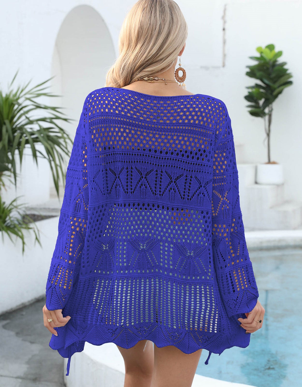 Women's Hollow Knot Mini Cardigan Cover-up