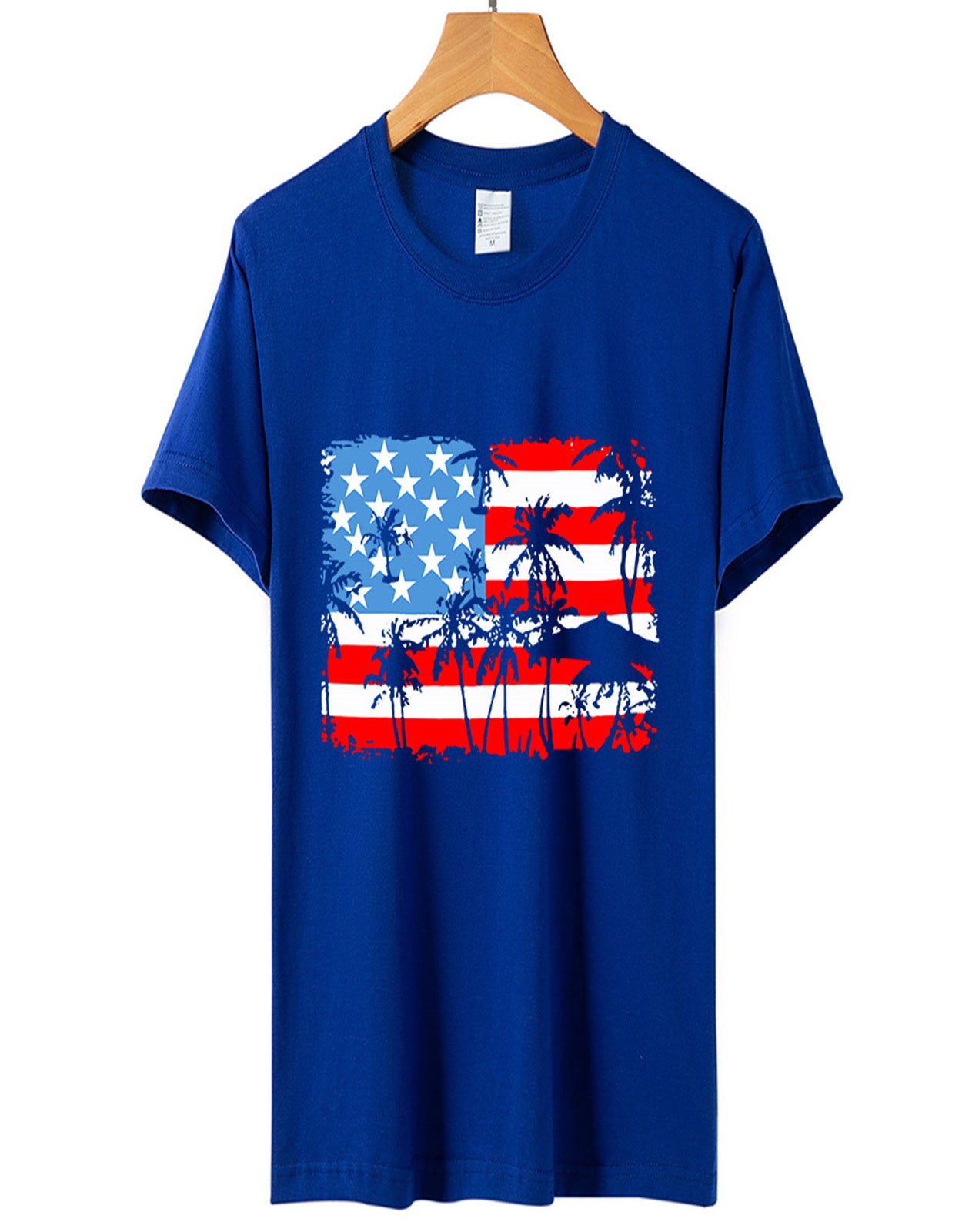 Women's American Patriotic Flag Stripes Stars T-shirt