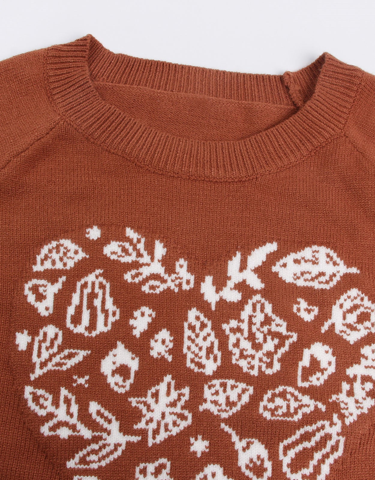 Green Leaf Love Heart Halloween Long Sleeve Sweater