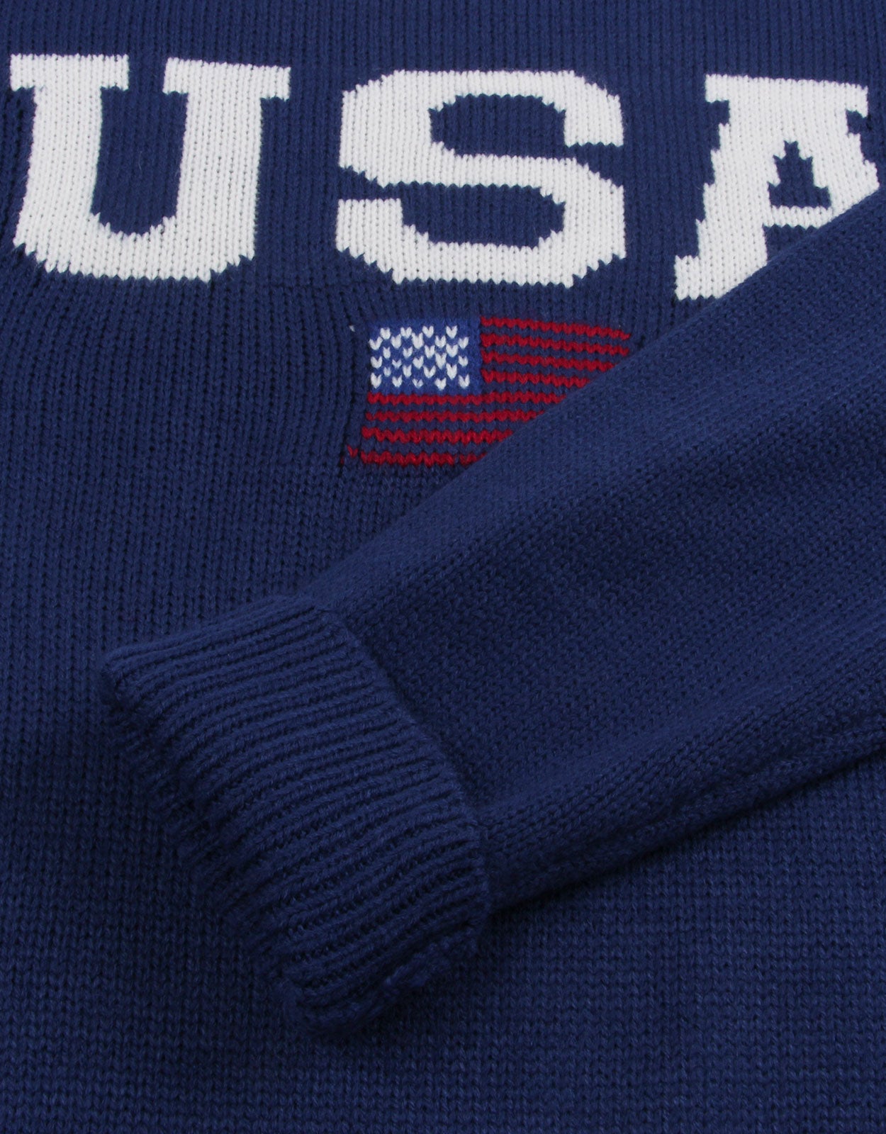 USA Flag Loose Long Sleeve Crewneck Sweater