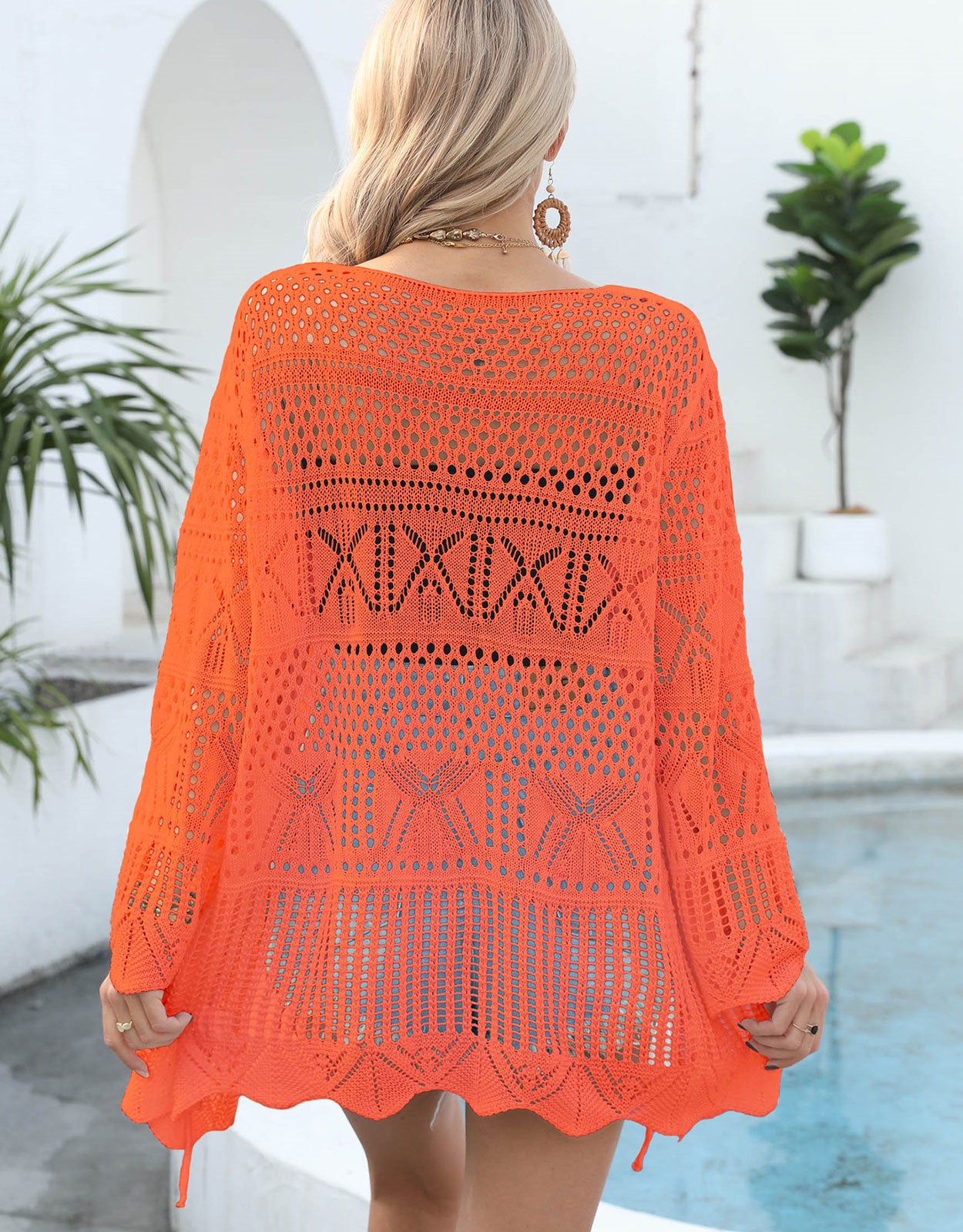 Women's Hollow Knot Mini Cardigan Cover-up