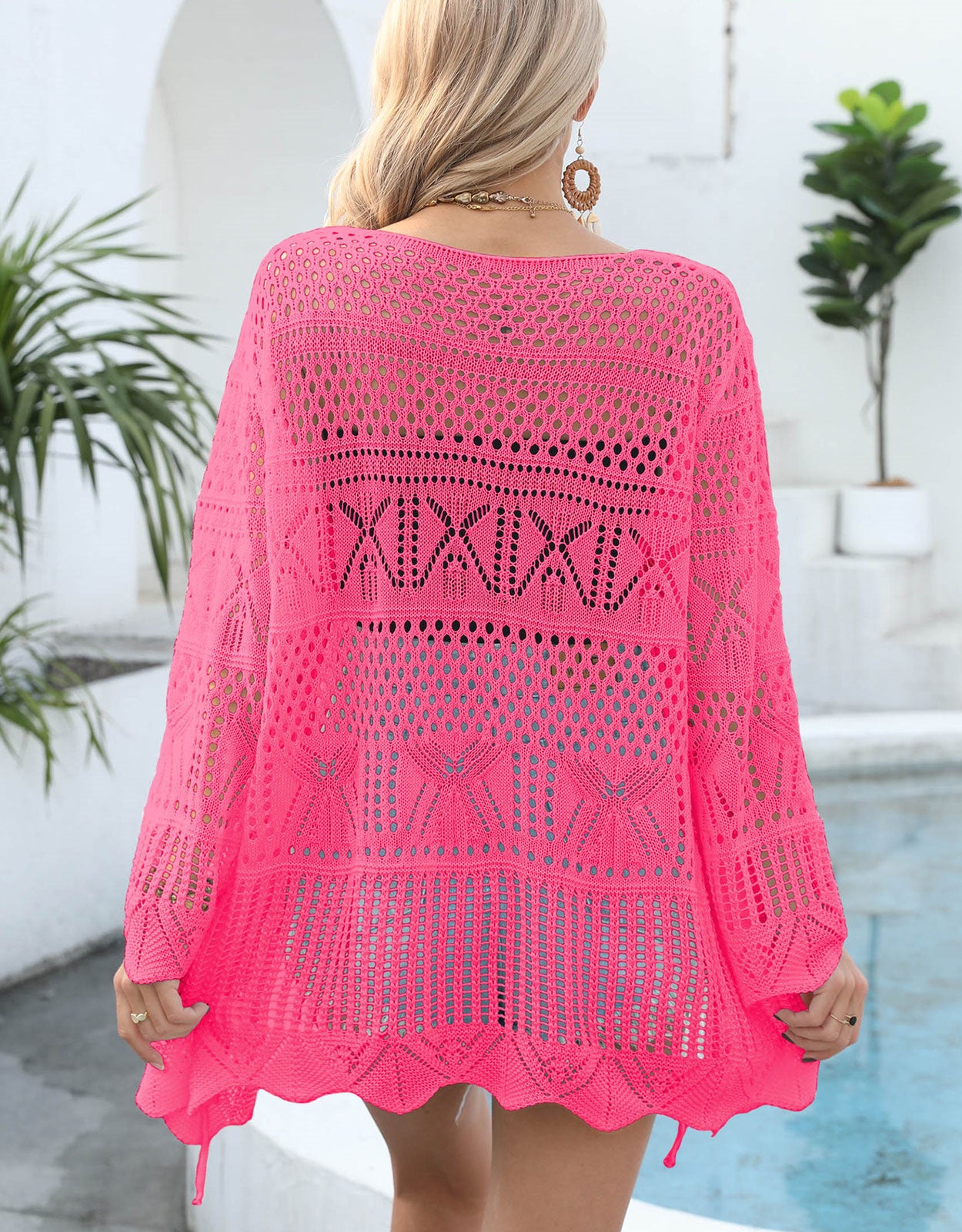 Women's Hollow Knot Mini Cardigan Cover-up