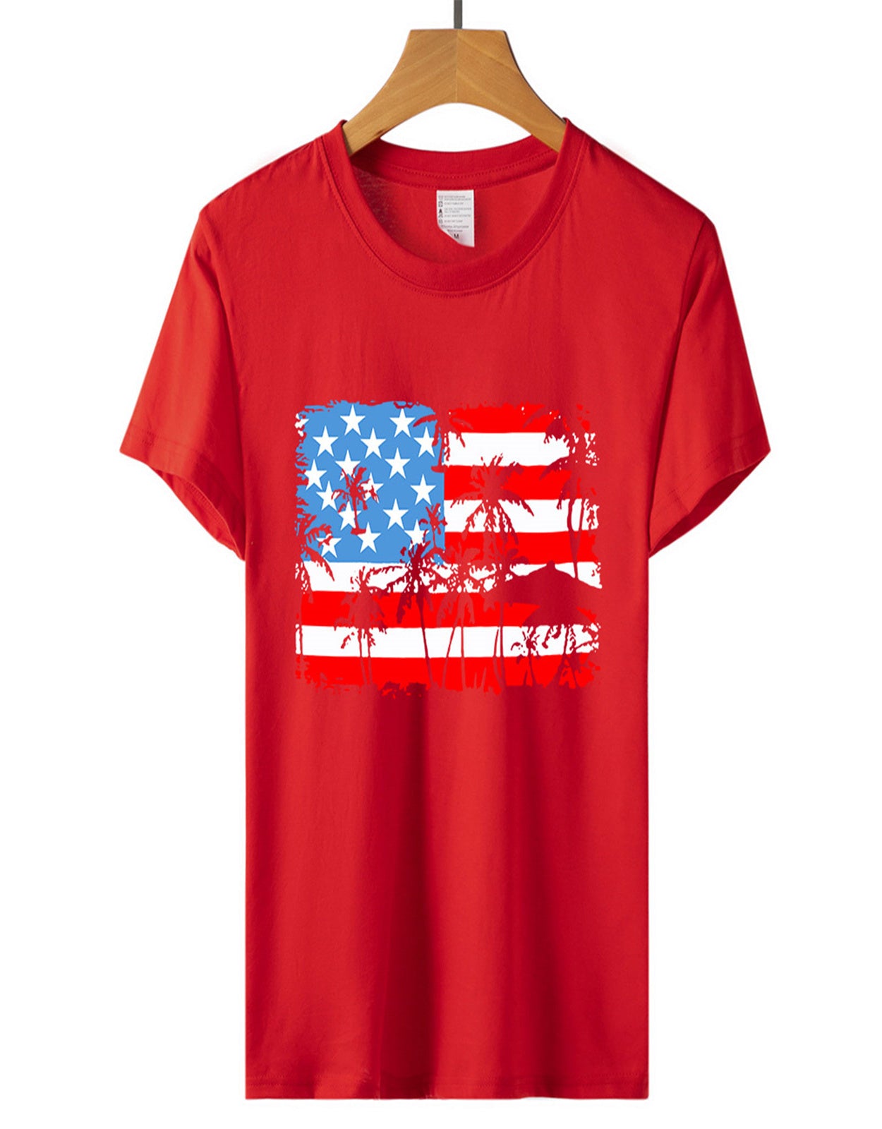 Women's American Patriotic Flag Stripes Stars T-shirt