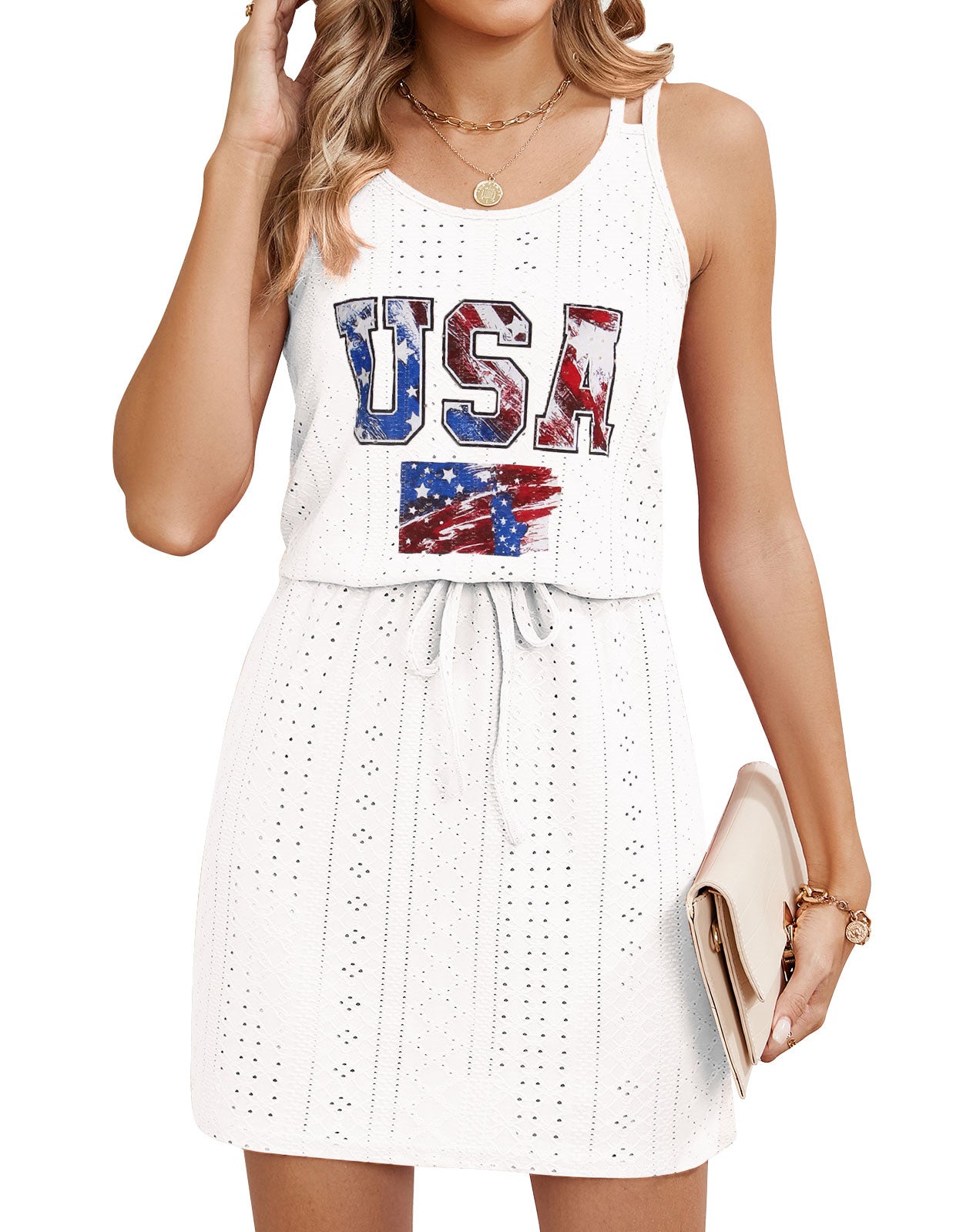 USA Flag PrintedPrinted Women's Swimsuit Cover-up