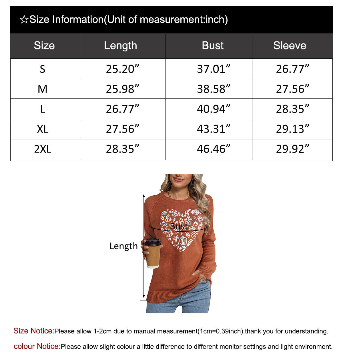 Green Leaf Love Heart Halloween Long Sleeve Sweater