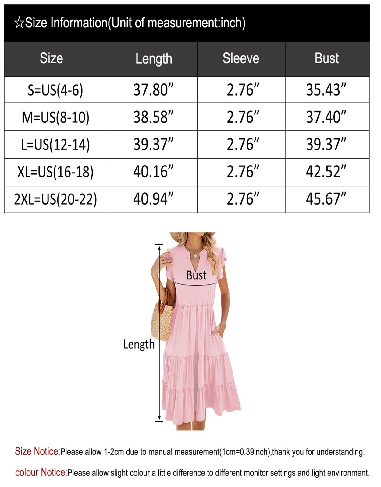 V Neck Ruffled Sleeve Midi Dresses