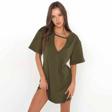 Load image into Gallery viewer, Jersey Short-Sleeve T-Shirt Dress
