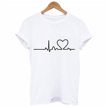 Load image into Gallery viewer, Heart EKG Heartbeat Pulseline Cardiology T-Shirt
