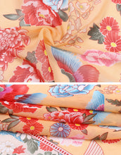 Load image into Gallery viewer, Long Rayon Floral Print Kimono Coverup
