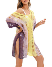 Load image into Gallery viewer, Colorful See-through Crochet Beach Dresses
