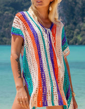 Load image into Gallery viewer, Sexy Rainbow Crochet Beach Dresses Summer Outfit
