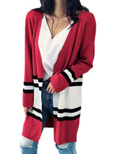 Load image into Gallery viewer, Striped Colorblock Cardigan Sweaters
