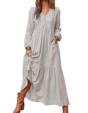 Load image into Gallery viewer, Casual Boho Womens Solid Dresses with Pocket
