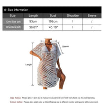 Load image into Gallery viewer, See Through Plus Size Hollow Crochet Cover Ups
