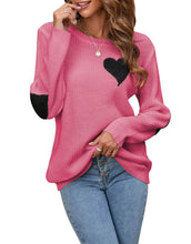 Load image into Gallery viewer, Cute Knitted Pullover with Heart in Eblow and Bust
