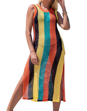 Load image into Gallery viewer, Sleeveless Crochet Hollow Out Beach Dress
