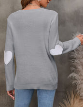 Load image into Gallery viewer, Cute Knitted Pullover with Heart in Eblow and Bust
