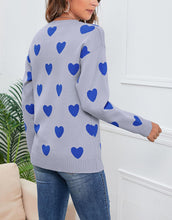 Load image into Gallery viewer, Heart Print Knitted Pullover, So cute!
