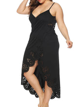 Load image into Gallery viewer, Plus Size Spaghetti Strap and Backless Wrap Cami Dress
