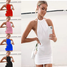 Load image into Gallery viewer, Halter Backless Bodycon Mini Dress
