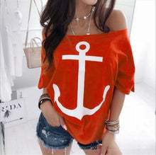 Load image into Gallery viewer, Cute Anchor Printed Blouse Tops
