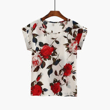 Load image into Gallery viewer, Basic Pleated Chiffon Floral Printed Blouse Tshirt
