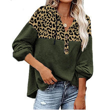 Load image into Gallery viewer, Color Block Leopard Hoodies Sweatshirts

