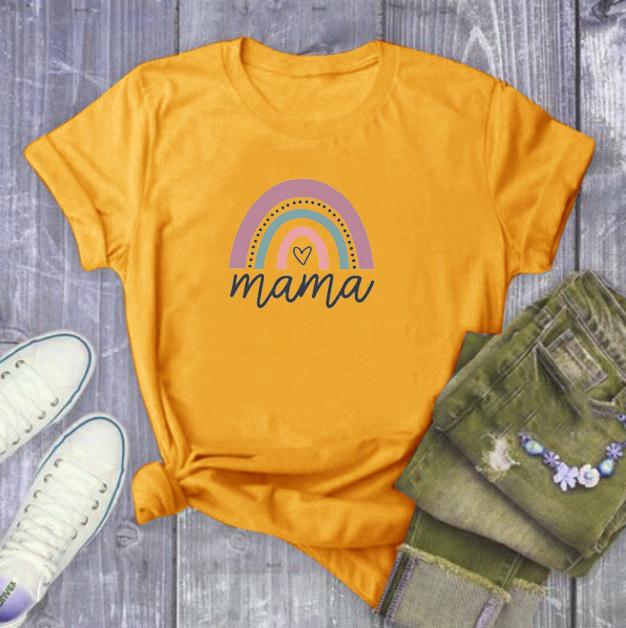 Mama Letter Graphic T Shirts for Women