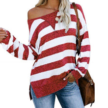 Load image into Gallery viewer, Striped Loose Fitted Cosy Tops
