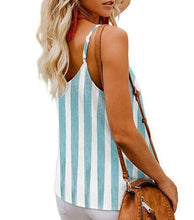 Load image into Gallery viewer, Casual Sleeveless Striped BlousesTank Tops

