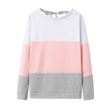 Load image into Gallery viewer, Striped Backless Crewneck Tops Sweater
