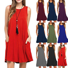 Load image into Gallery viewer, Basic Sun Dresses with Pockets
