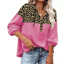 Load image into Gallery viewer, Color Block Leopard Hoodies Sweatshirts
