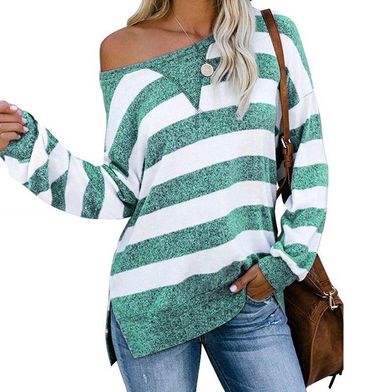Striped Loose Fitted Cosy Tops