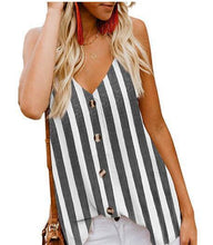 Load image into Gallery viewer, Casual Sleeveless Striped BlousesTank Tops

