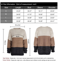 Load image into Gallery viewer, Color Block Striped Pullover Knit Jumper
