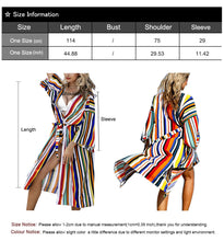 Load image into Gallery viewer, Insta Fab Colorful Striped Kimono Coverup
