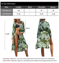 Load image into Gallery viewer, Long Tie Dye Shirt Kimono with Button
