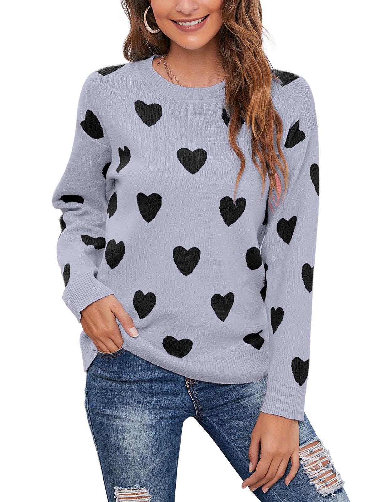 Casual Heart Sweater