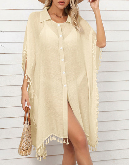 Women's Loose Linen Cardigan Cover Up
