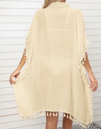 Women's Loose Linen Cardigan Cover Up