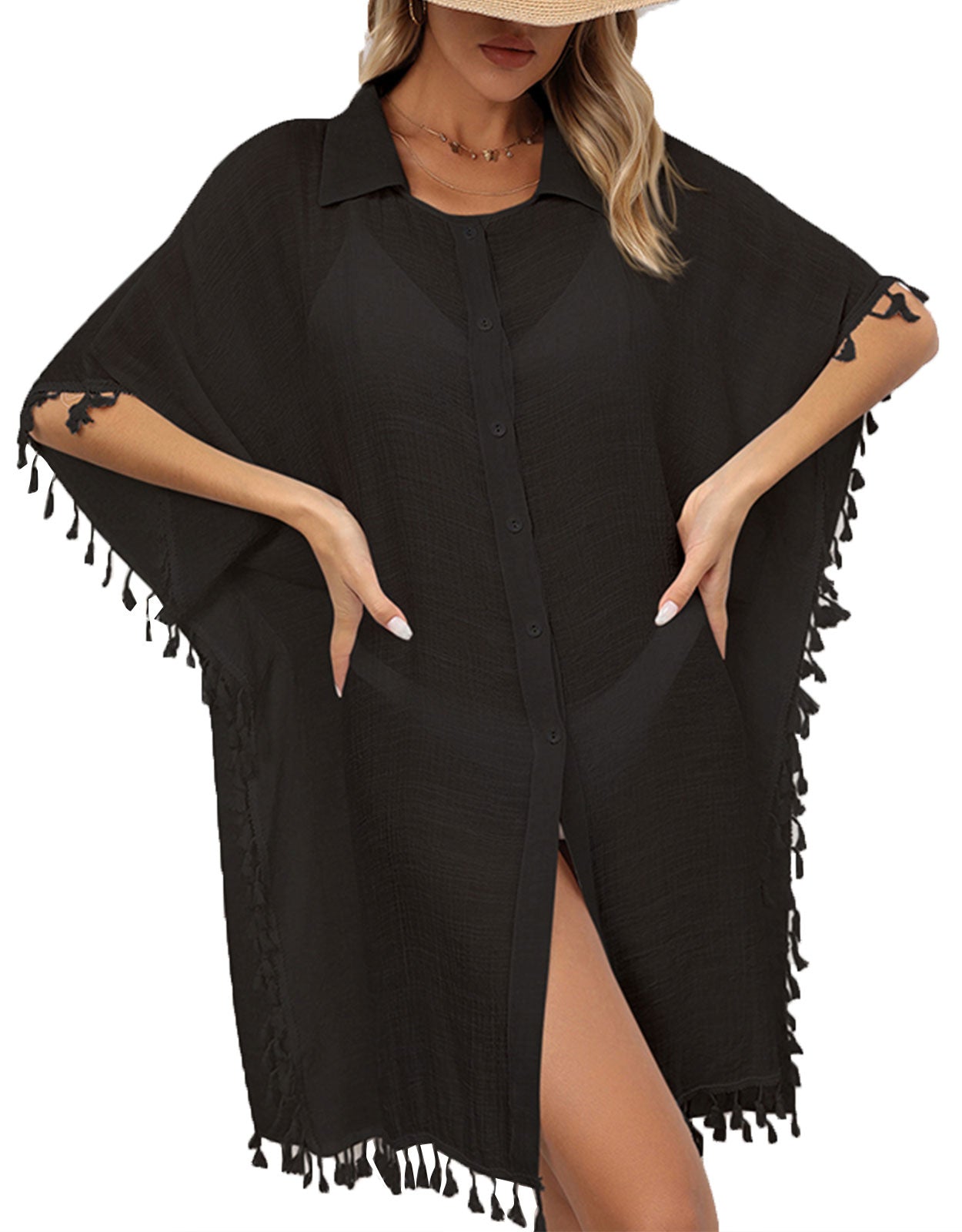 Women's Loose Linen Cardigan Cover Up