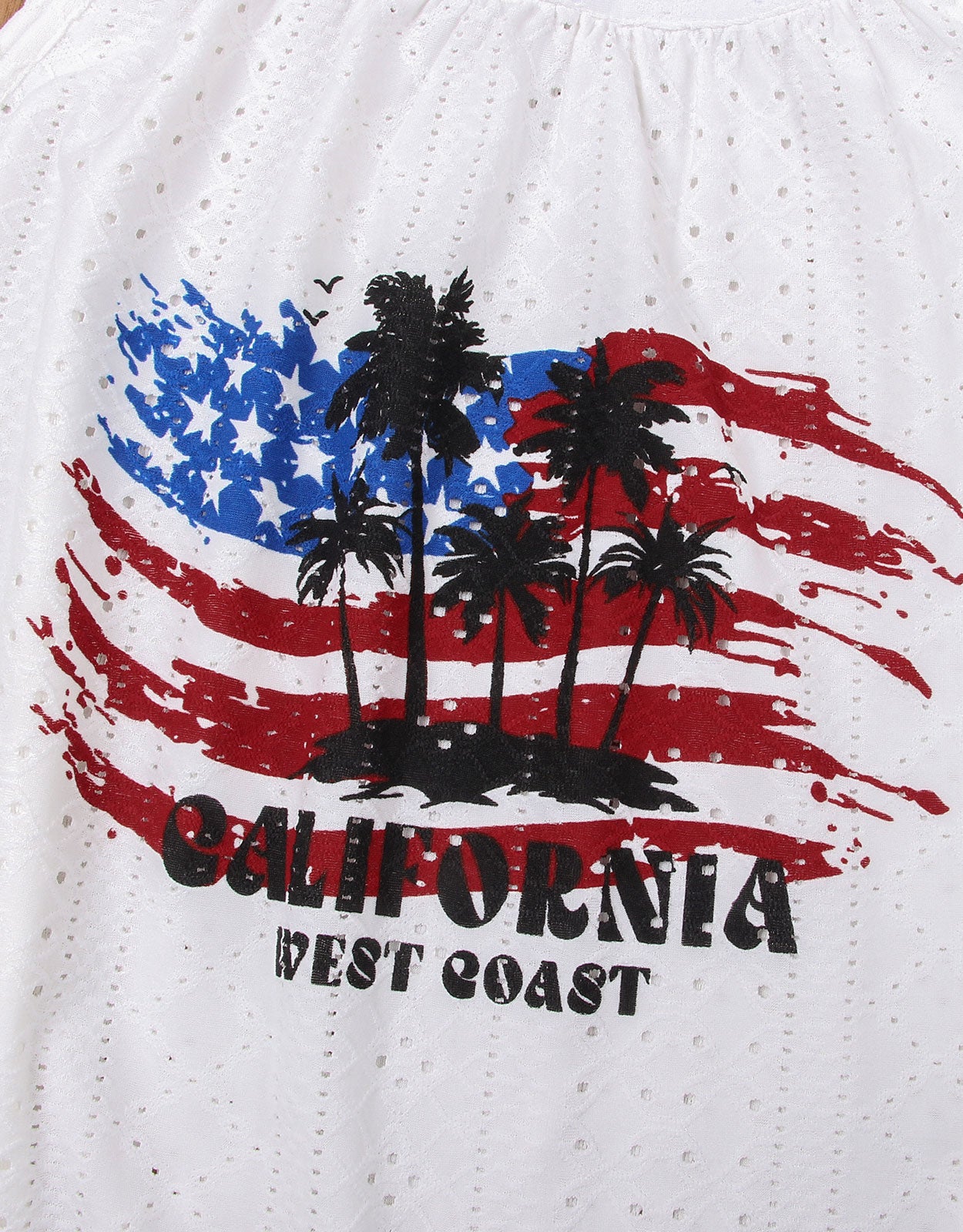 USA Flag Island Tank Top Lightweight Dress Cover Up