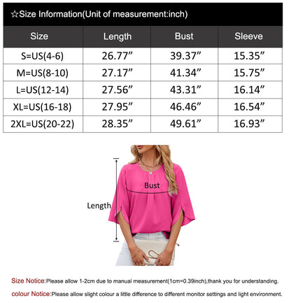 Summer Half-Length Ruffle Sleeve Round Neck Top